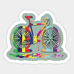 colorful bicycle Sticker